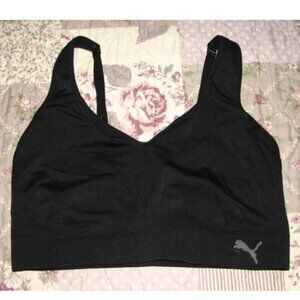Puma SPORTS BRA, Womens Size XL, Solid Black